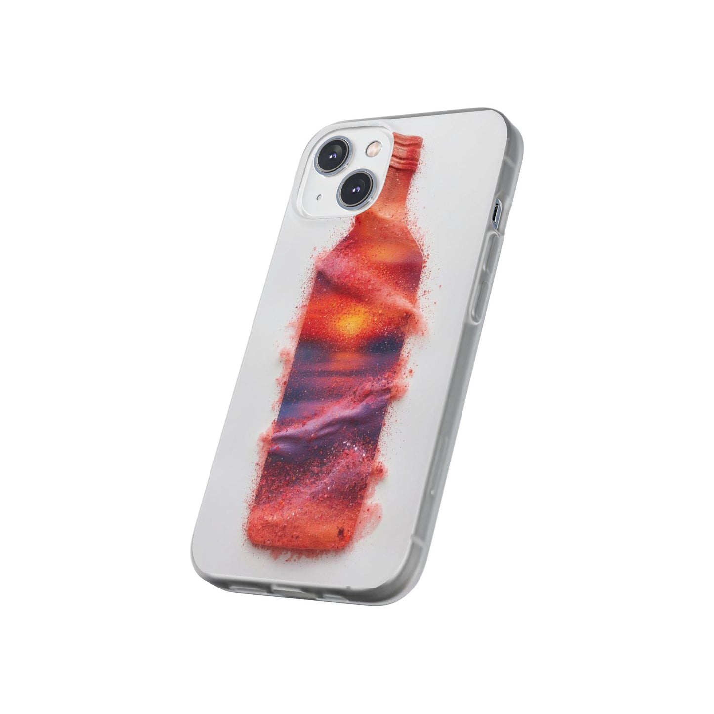 Galaxy Bottle Phone Case — Abstract Cosmic Beverage Design Flexible Case