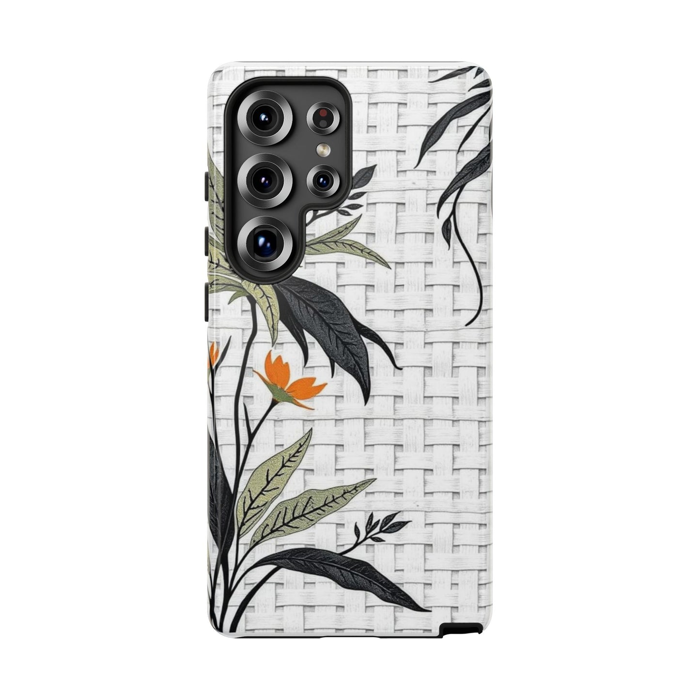 Floral Woven Tough Phone Case — Protective Botanical iPhone Cover