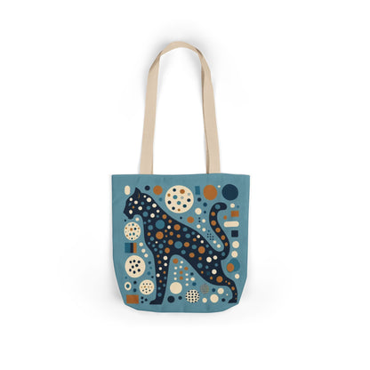 Leopard Canvas Tote — Retro Dot Pattern Eco Bag