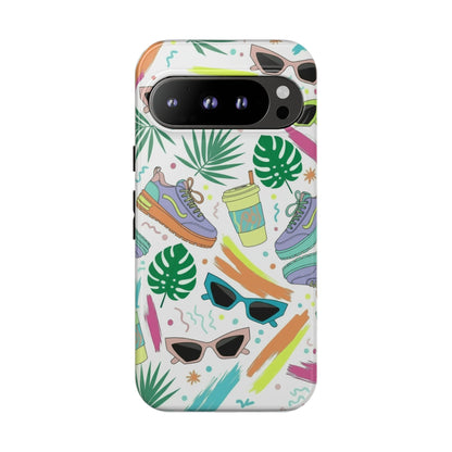 Tough Cases — Colorful Retro Sneakers & Sunglasses Phone Case