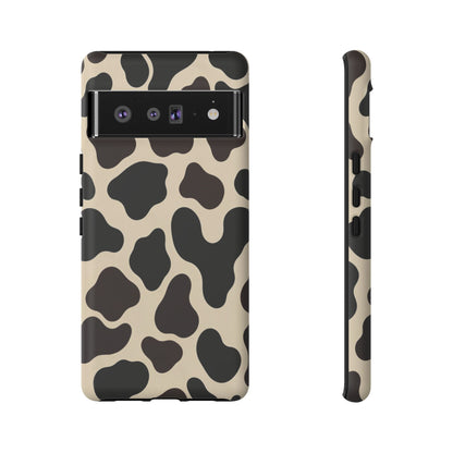 Cow Print Phone Case — Black & Cream Protective  Case