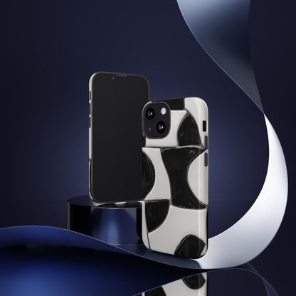 Black & White Abstract Pattern Tough Phone Case