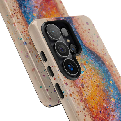 Galaxy Bottle Tough Phone Case — Colorful Nebula Splash iPhone Cover