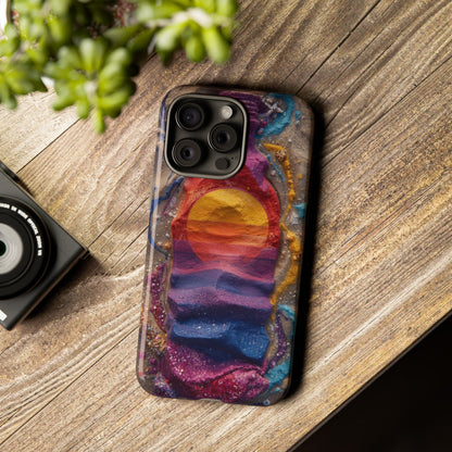 Phone Case — Colorful Sand Art Sunset Tough Protective Case