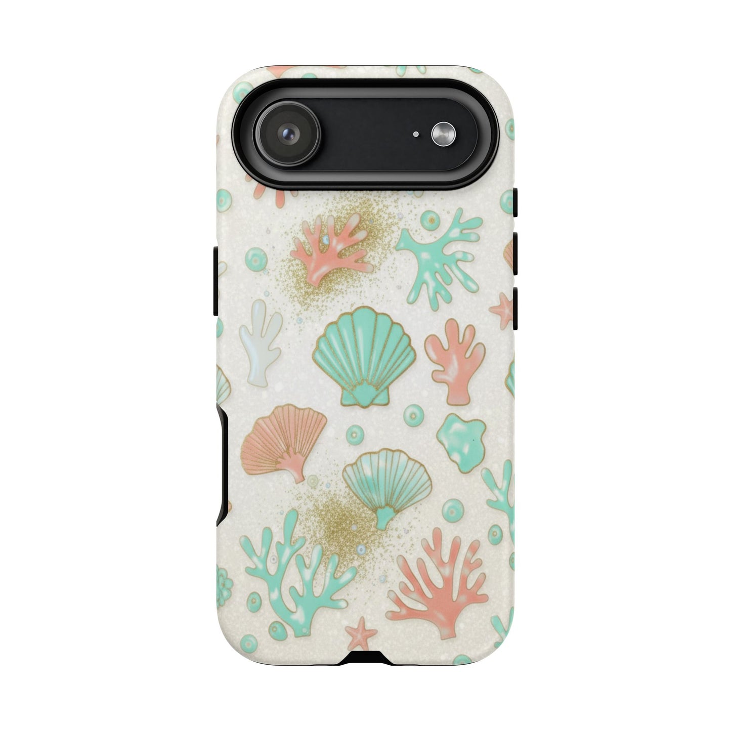 Seashell Coral Phone Case — Pastel Beach Shells Protective Tough Case