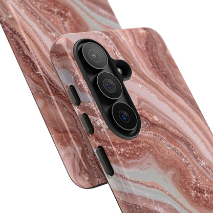 Rose Gold Marble Tough Phone Case