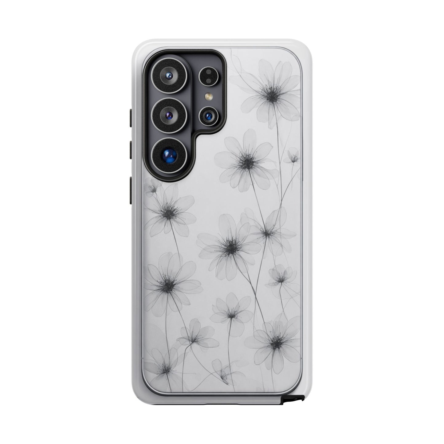 Tough Case — Black & White Floral Tough Phone Case