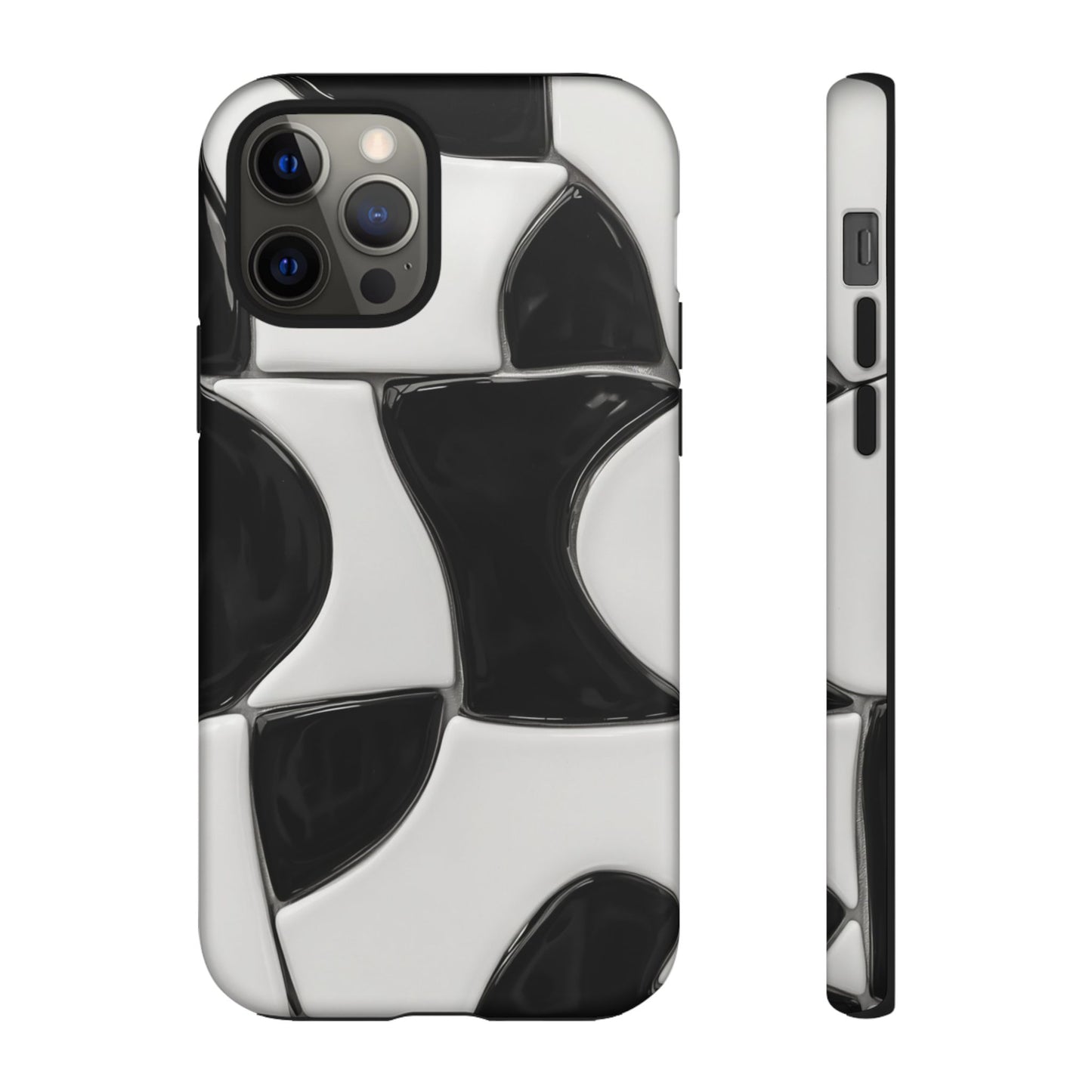 Black & White Abstract Pattern Tough Phone Case