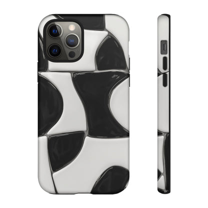 Black & White Abstract Pattern Tough Phone Case