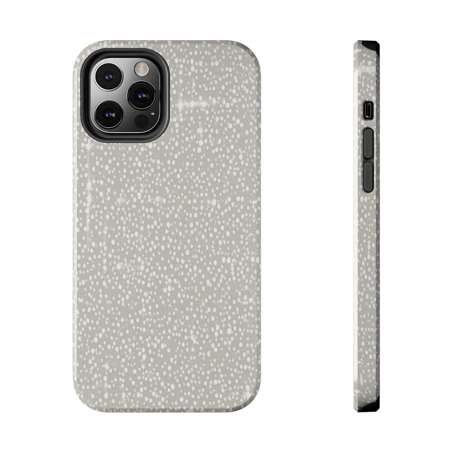 Speckled Gray Tough Phone Case — Protective Shockproof iPhone Cover