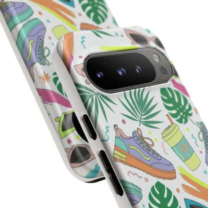 Tough Cases — Colorful Retro Sneakers & Sunglasses Phone Case