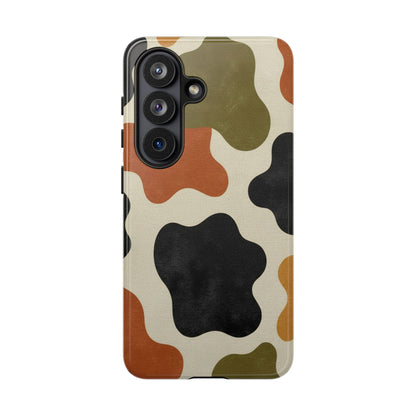 Retro Abstract Camouflage Phone Case — Earth Tone Tough Case
