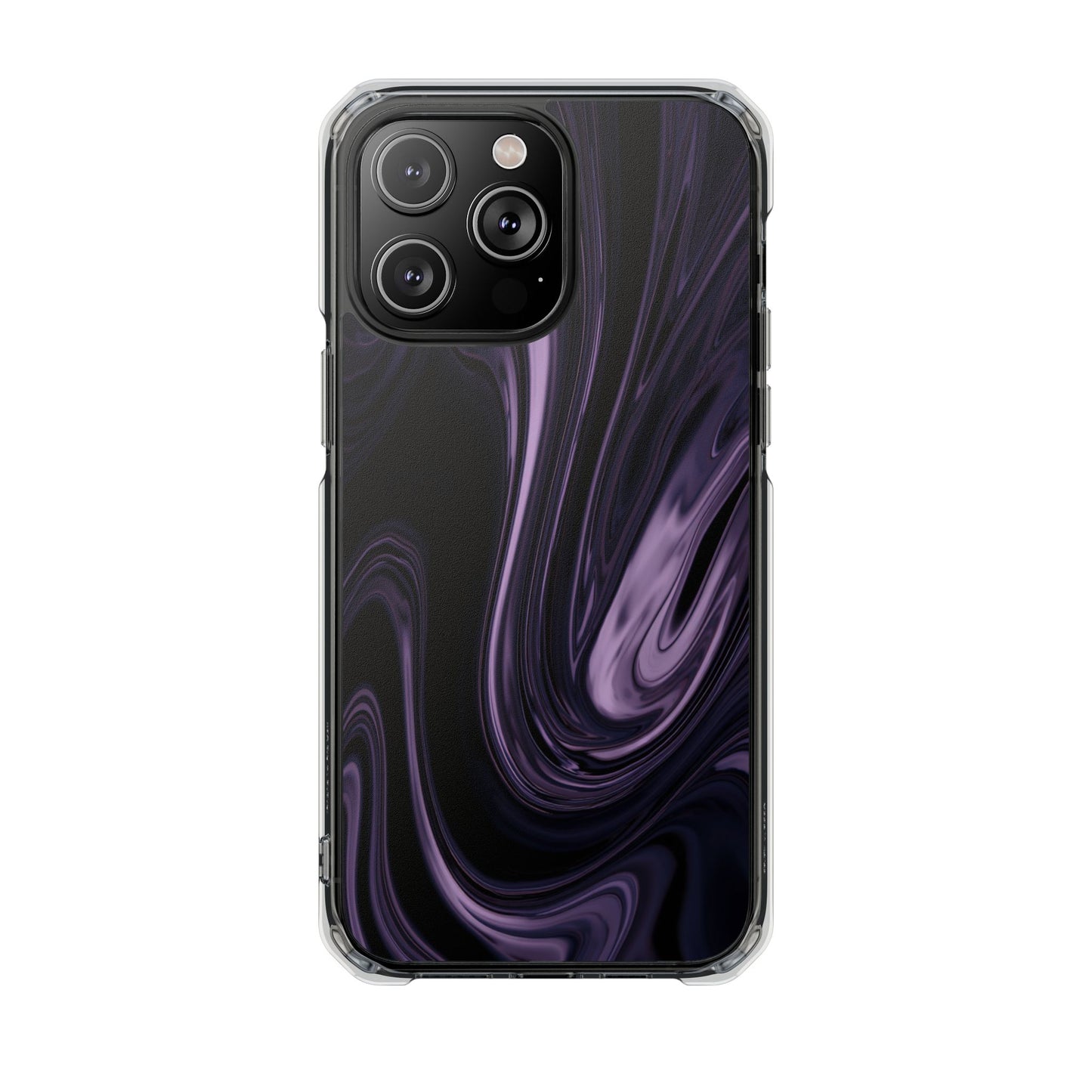Clear Magnetic Impact Phone Case – Purple Marble Swirl