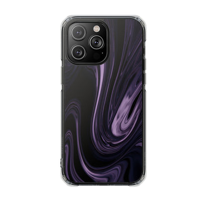 Clear Magnetic Impact Phone Case – Purple Marble Swirl