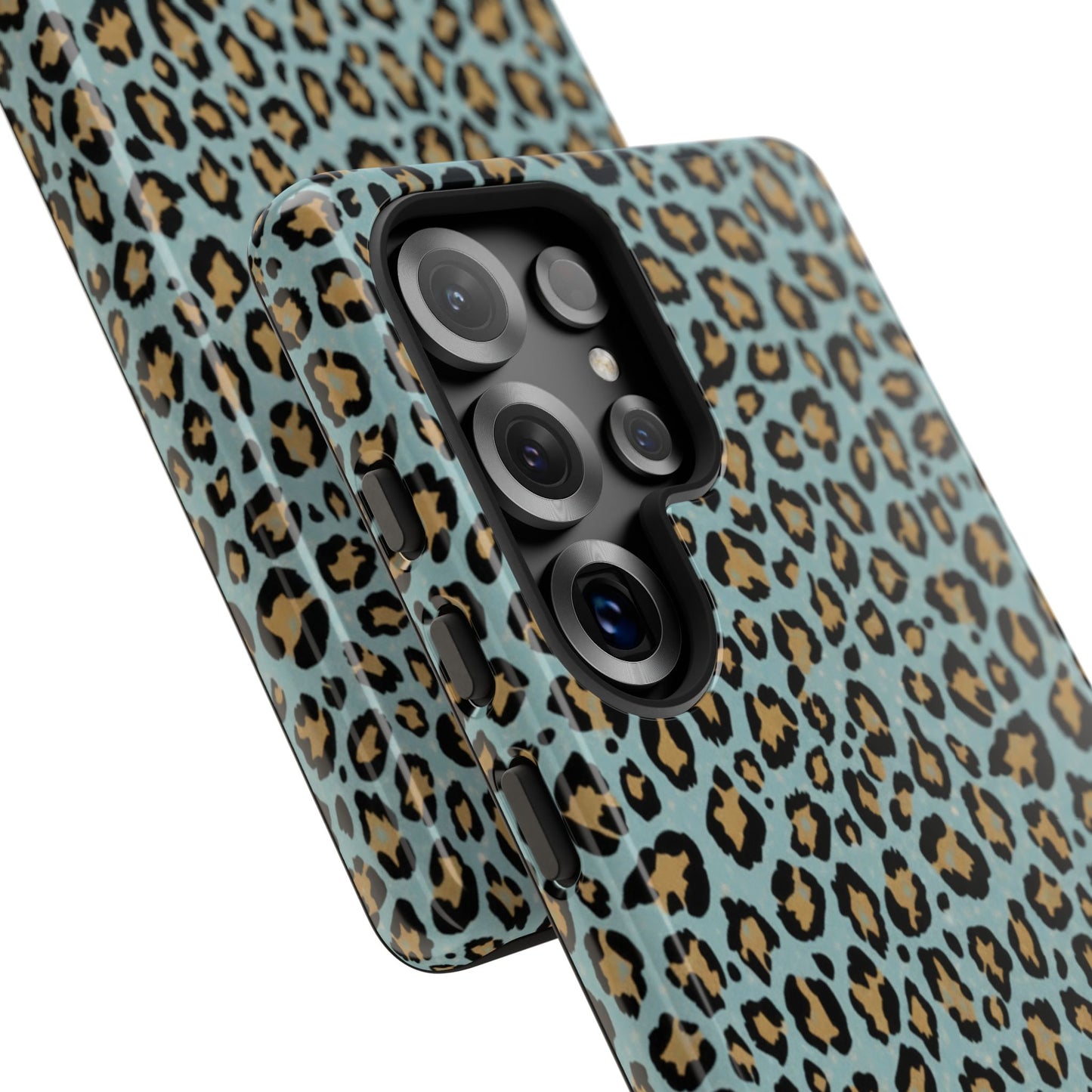 Leopard Print Tough Phone Case - Blue Cheetah Protective Cover