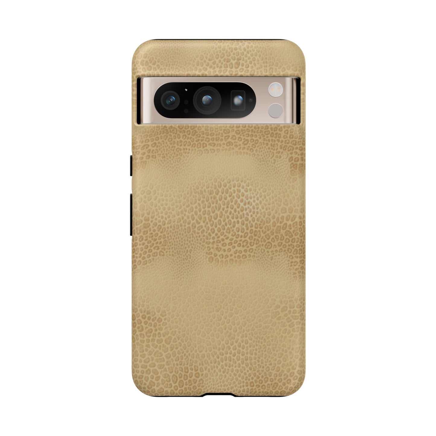 Tan Distressed Leather Texture Phone Case — Rugged Protective iPhone Cover