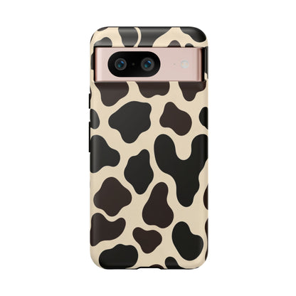 Cow Print Phone Case — Black & Cream Protective  Case