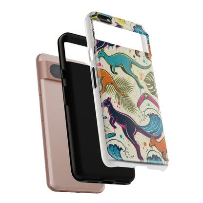 Tough Cases — Colorful Surfing Kangaroo Phone Case