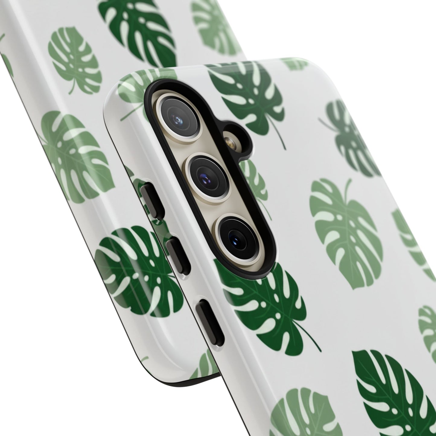 Monstera Leaf Phone Case — Tropical Green Pattern Tough Case