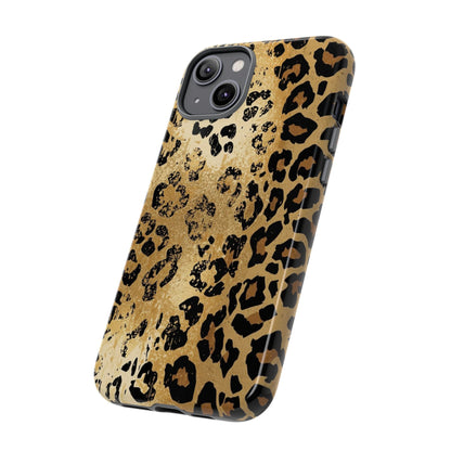 Leopard Print Tough Phone Case — Durable Protective iPhone Cover