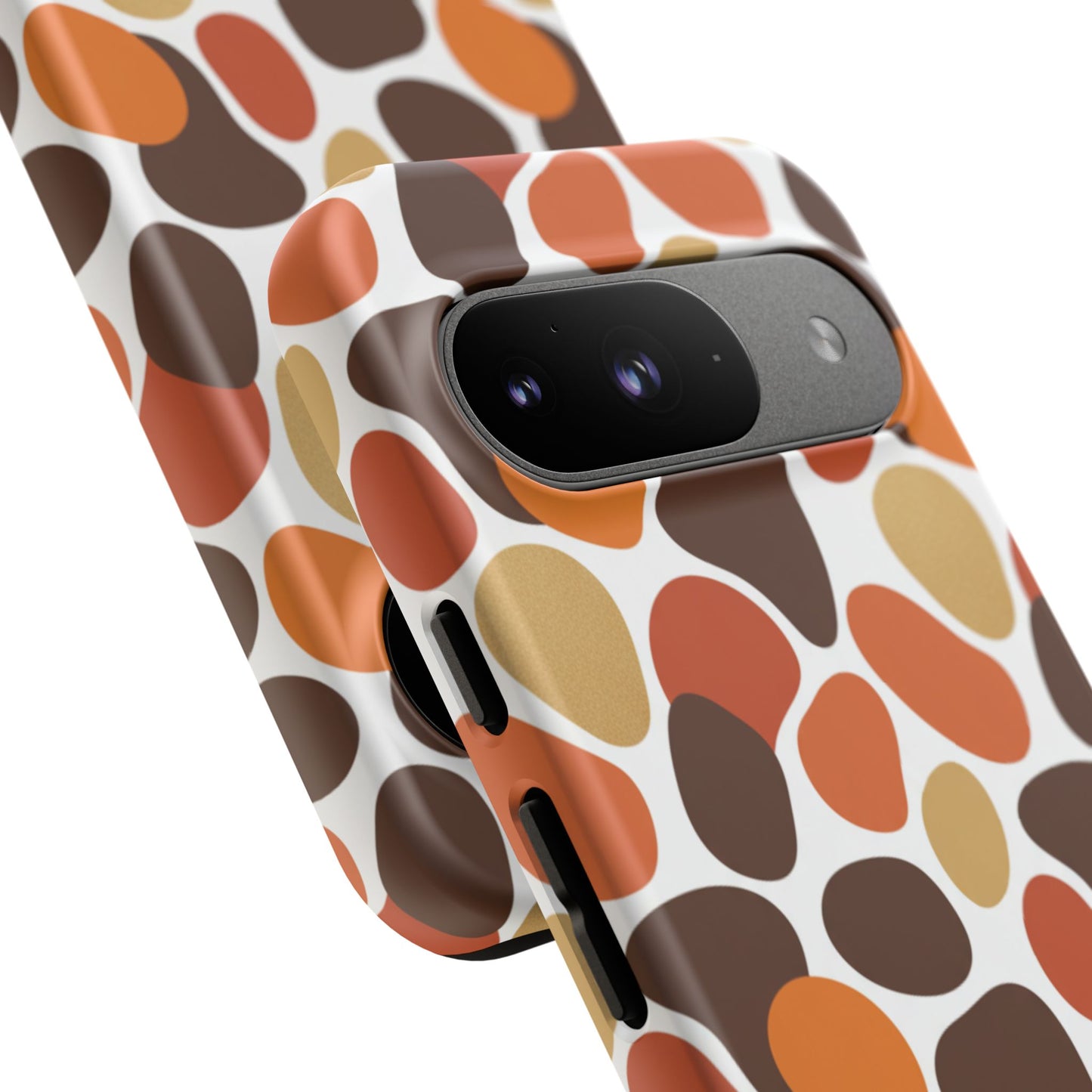 Phone Case — Retro Pebble Pattern in Warm Autumn Colors