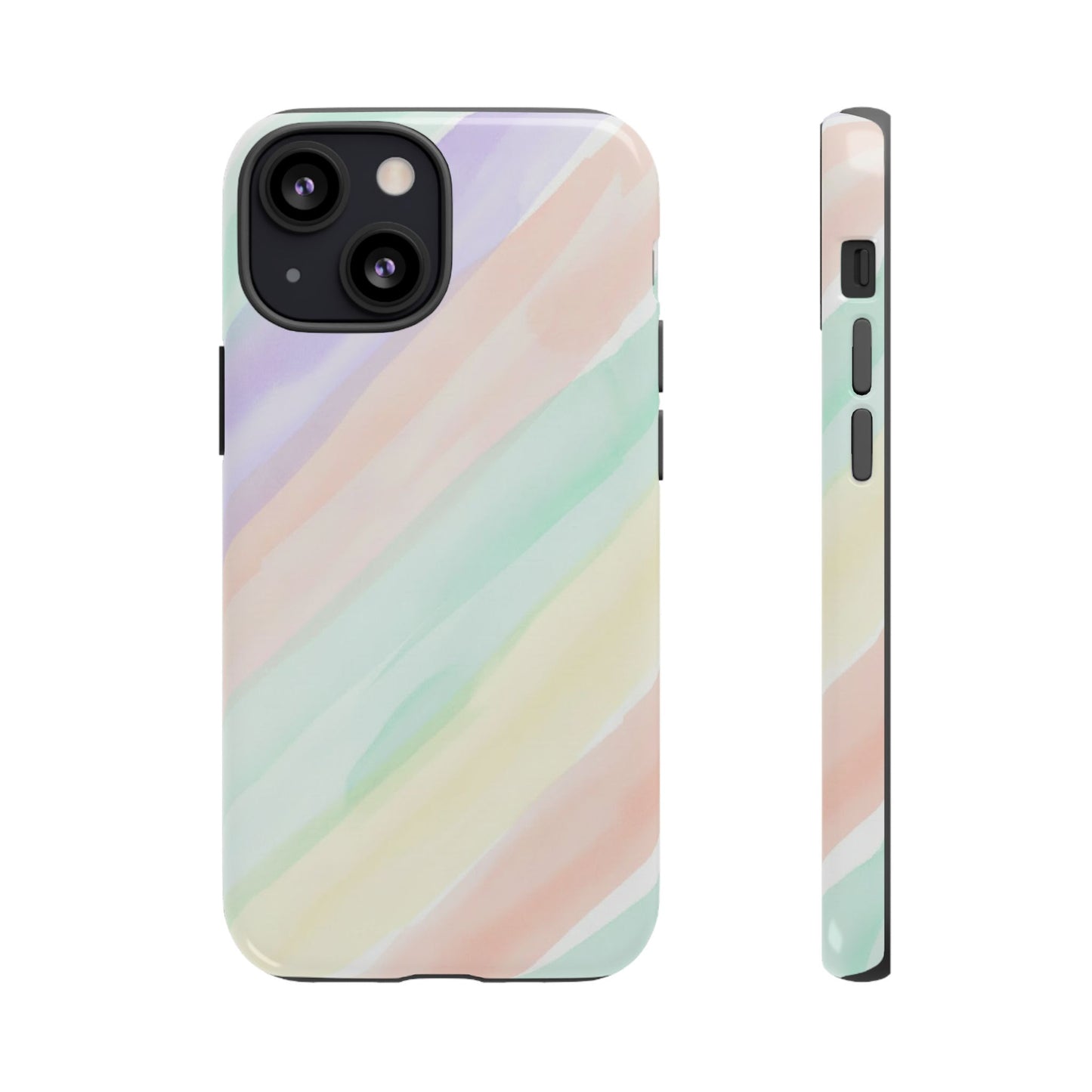 Pastel Watercolor Stripe Tough Phone Case