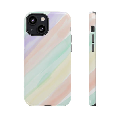 Pastel Watercolor Stripe Tough Phone Case