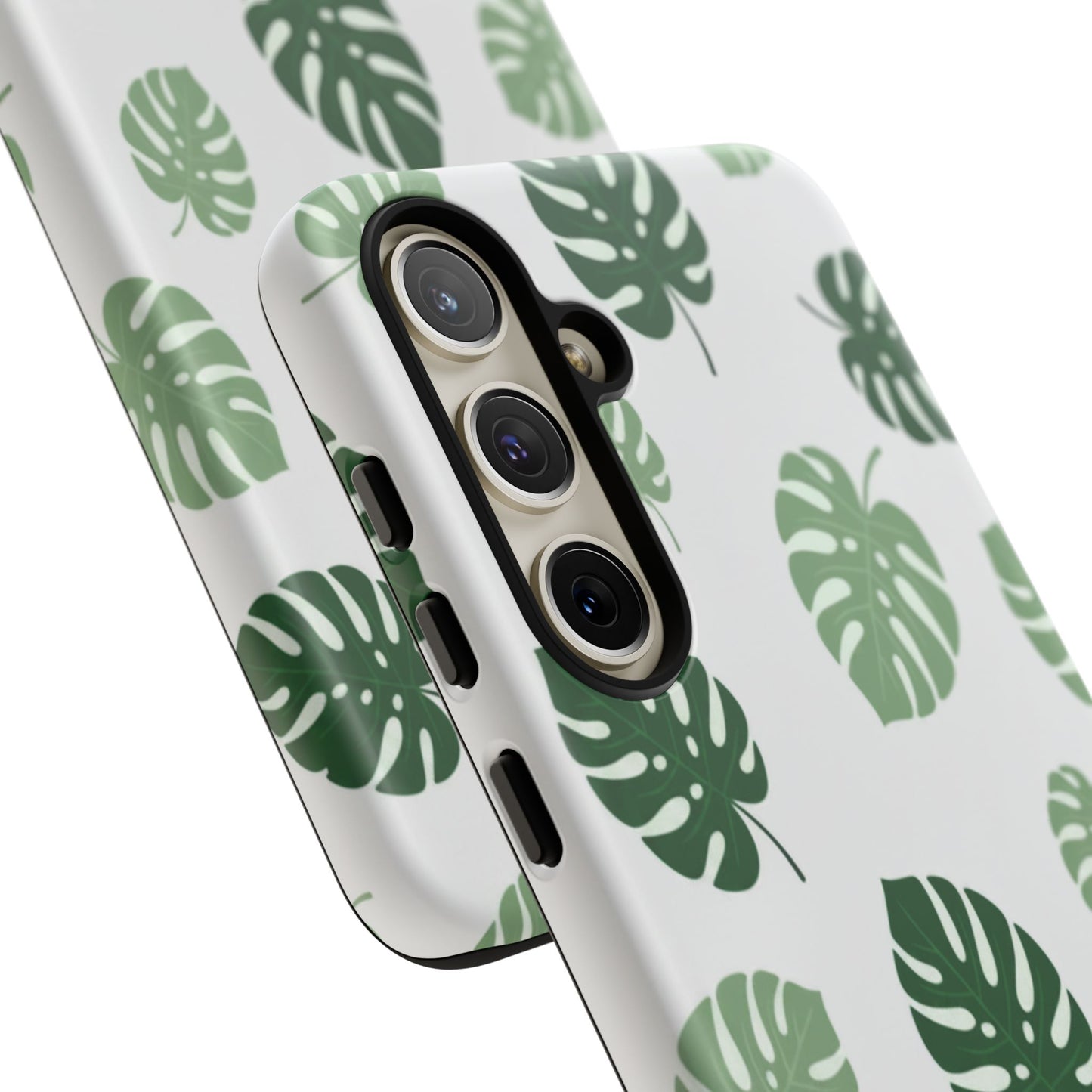 Monstera Leaf Phone Case — Tropical Green Pattern Tough Case