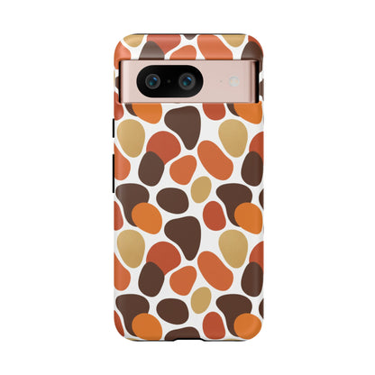 Phone Case — Retro Pebble Pattern in Warm Autumn Colors