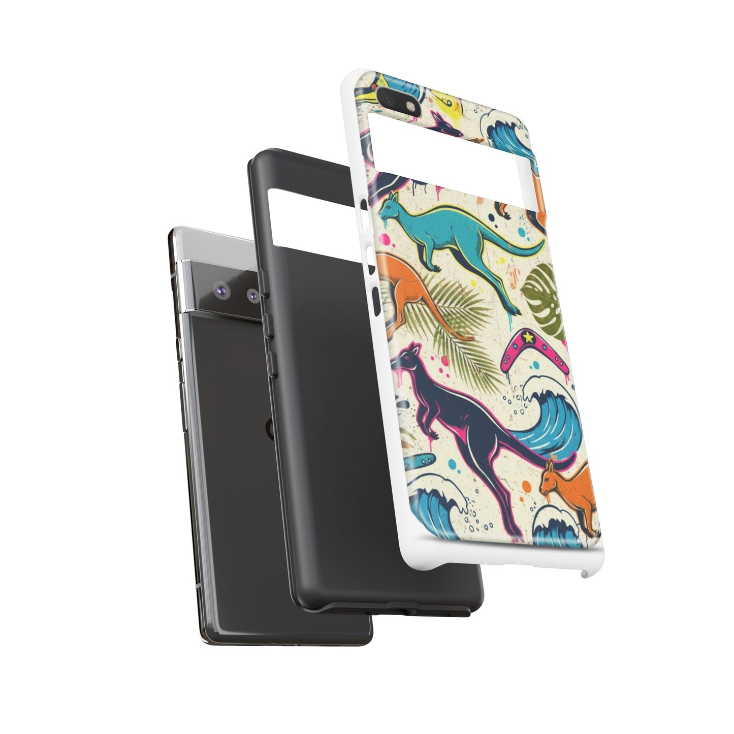 Tough Cases — Colorful Surfing Kangaroo Phone Case