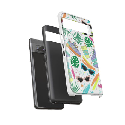 Tough Cases — Colorful Retro Sneakers & Sunglasses Phone Case