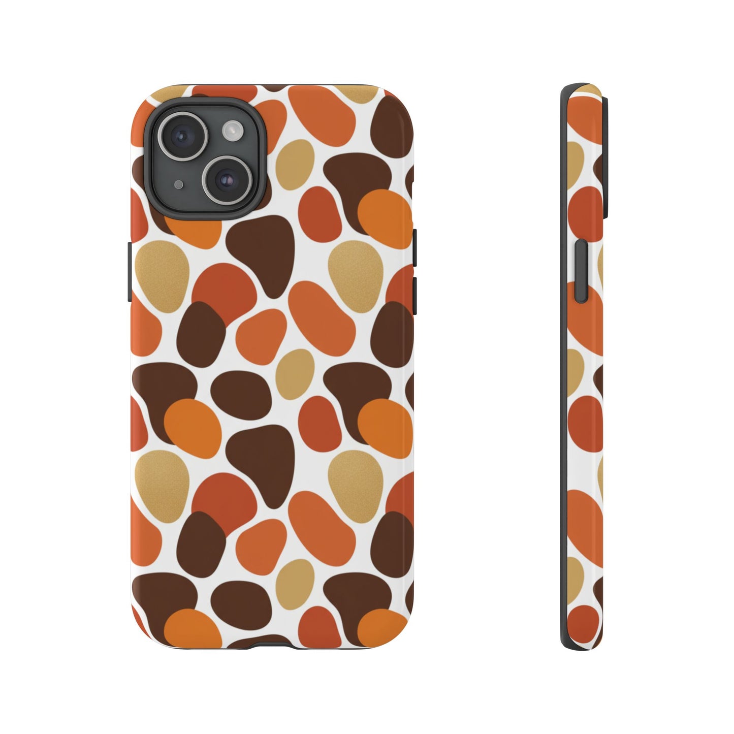 Phone Case — Retro Pebble Pattern in Warm Autumn Colors