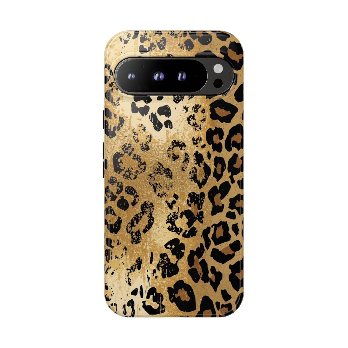 Leopard Print Tough Phone Case — Durable Protective iPhone Cover