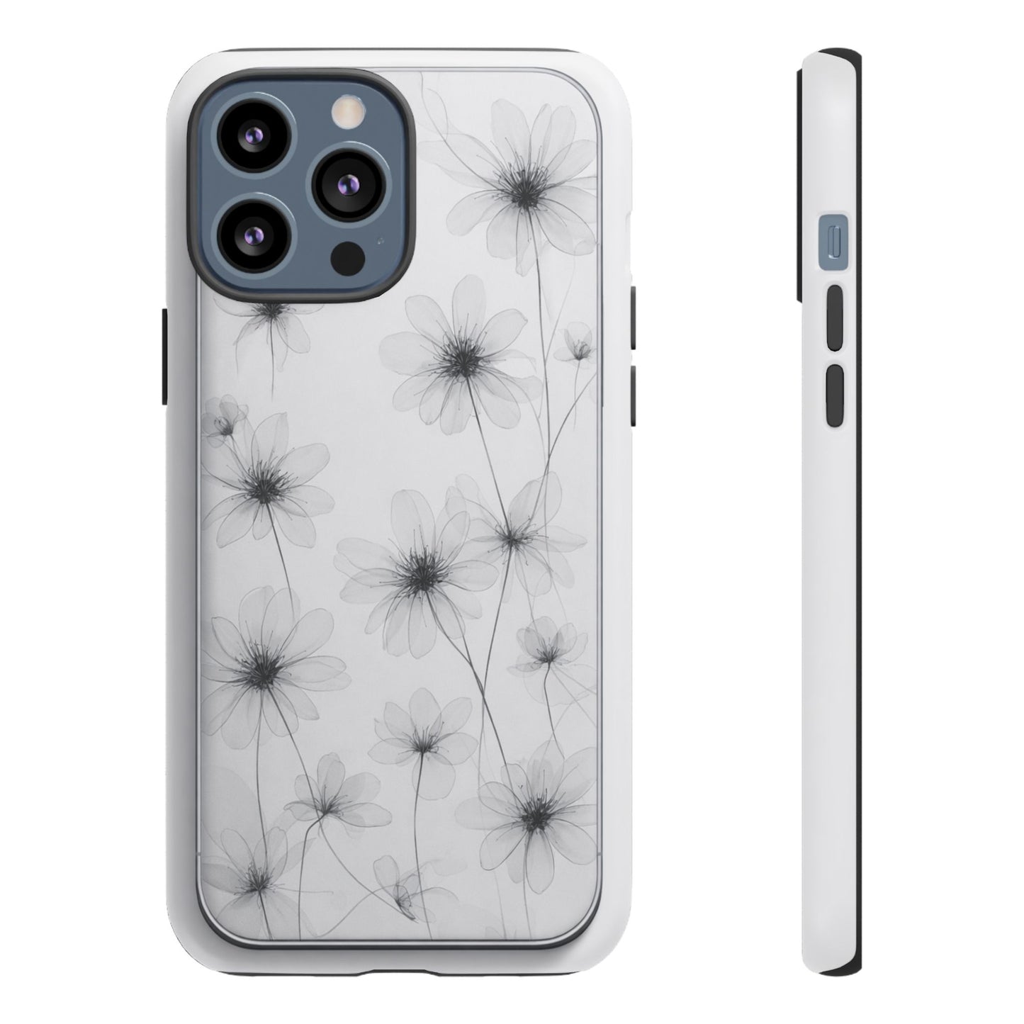 Tough Case — Black & White Floral Tough Phone Case