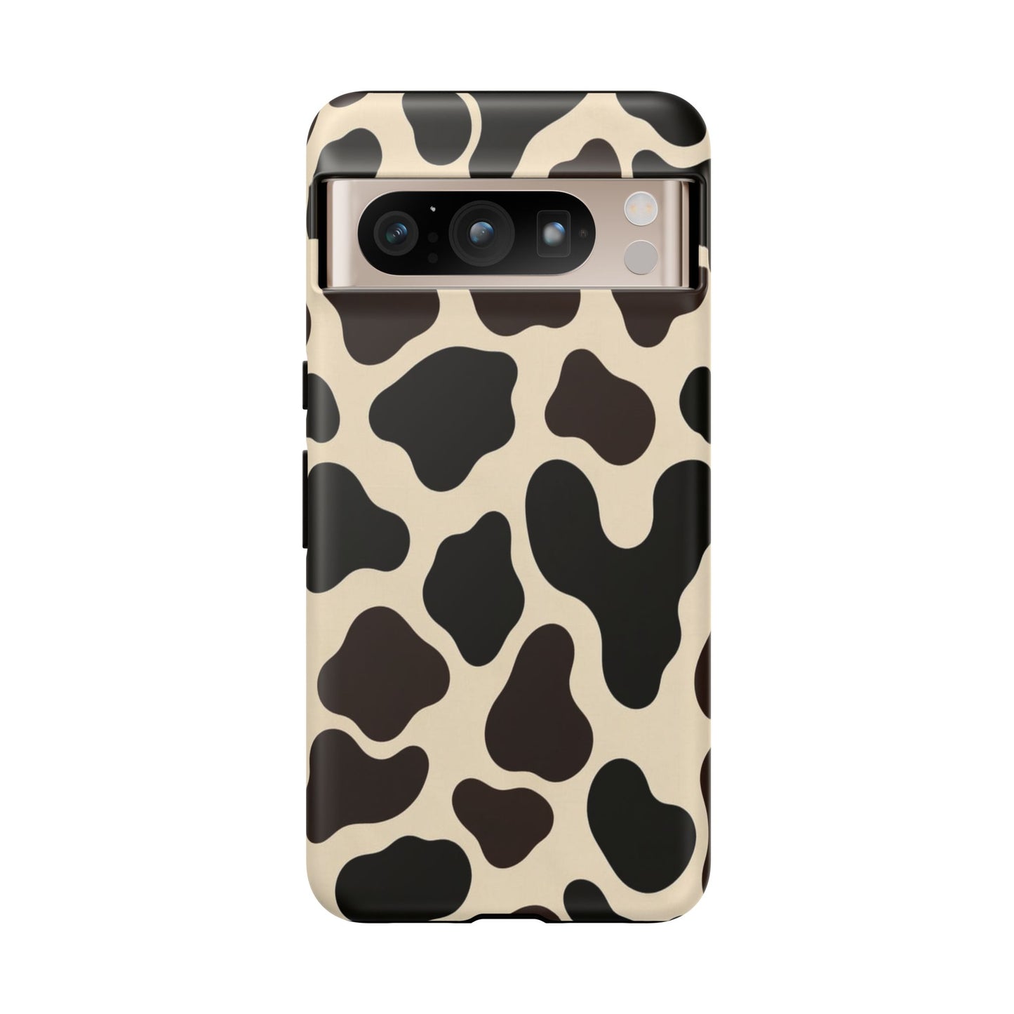 Cow Print Phone Case — Black & Cream Protective  Case