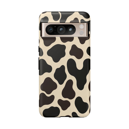 Cow Print Phone Case — Black & Cream Protective  Case