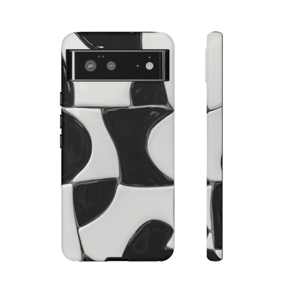 Black & White Abstract Pattern Tough Phone Case