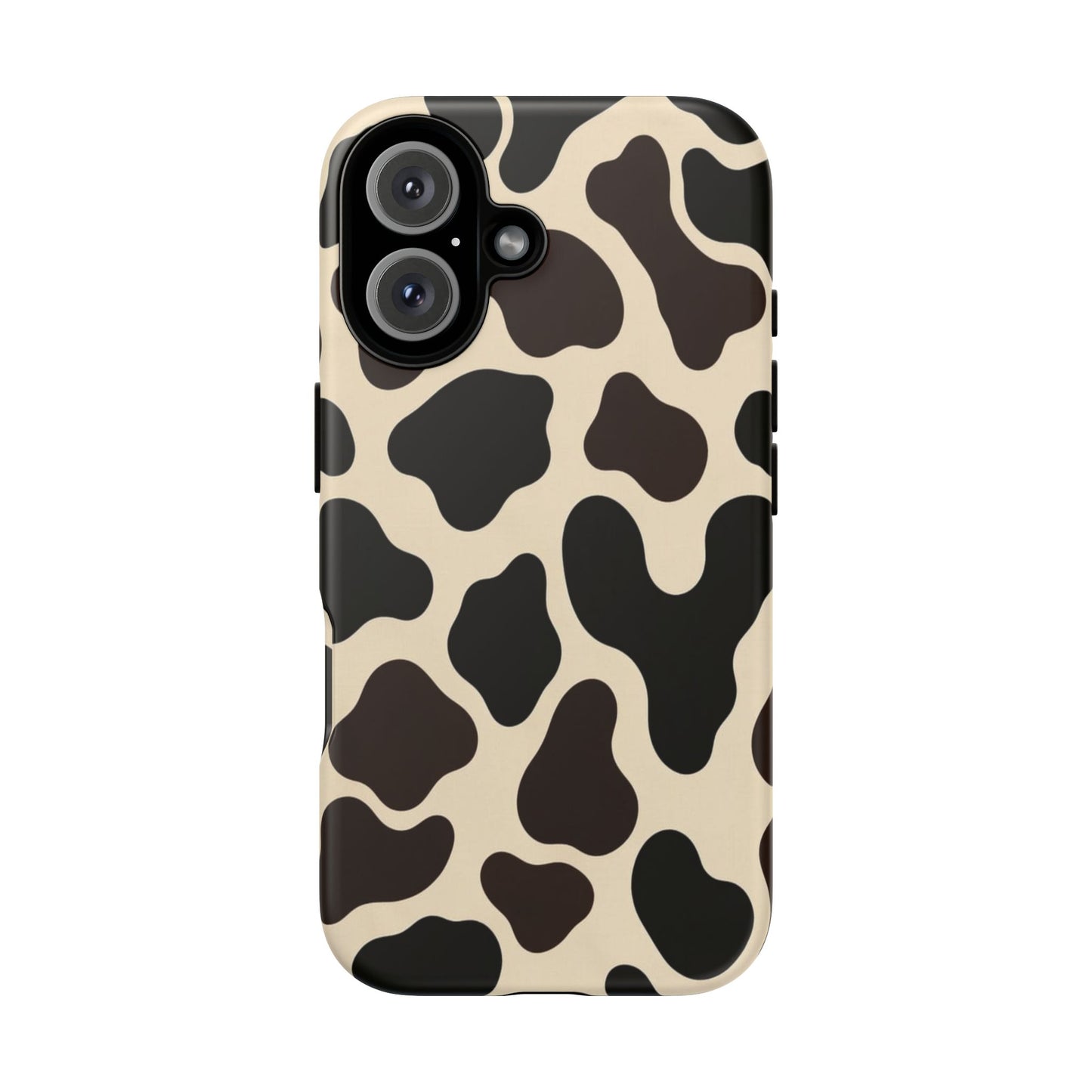Cow Print Phone Case — Black & Cream Protective  Case