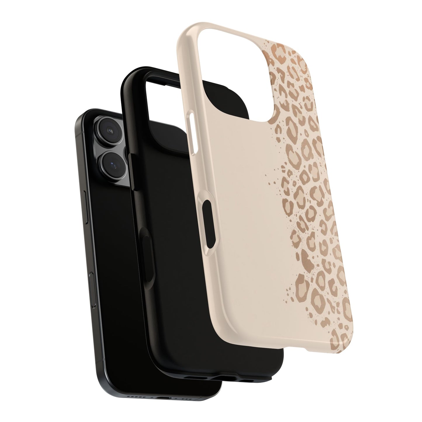 Phone Case – Beige Leopard Print Protective Cover
