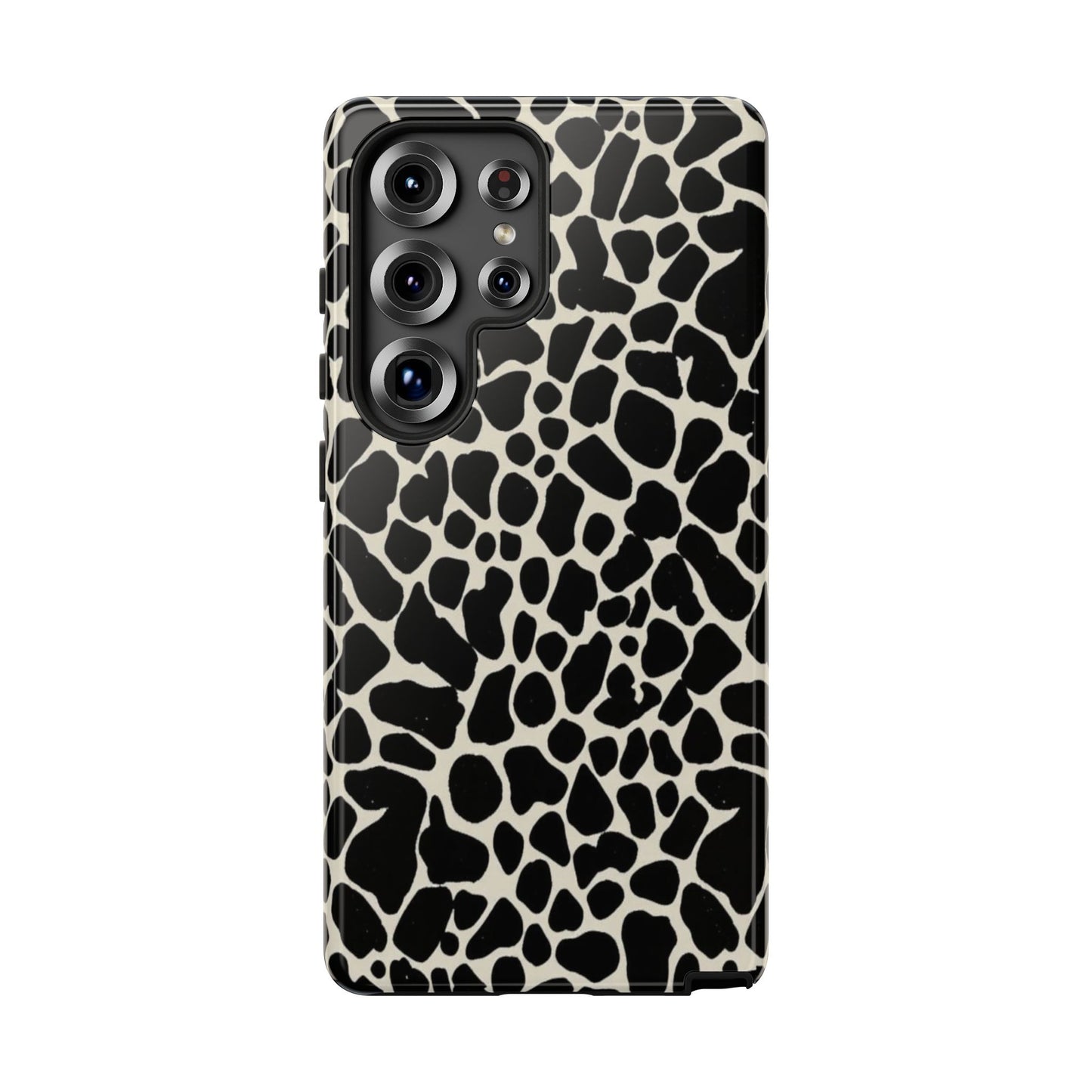 Black and White Cowhide Phone Case — Protective Tough Case