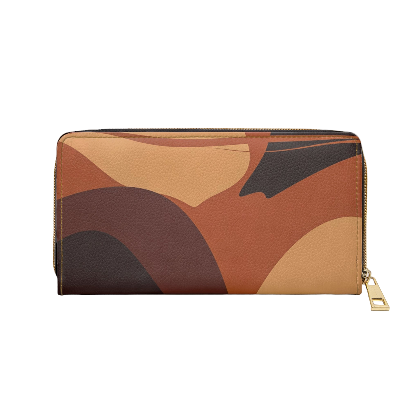 Women's Abstract Autumn Wallet - Vegan Abstract Zipper Wallet