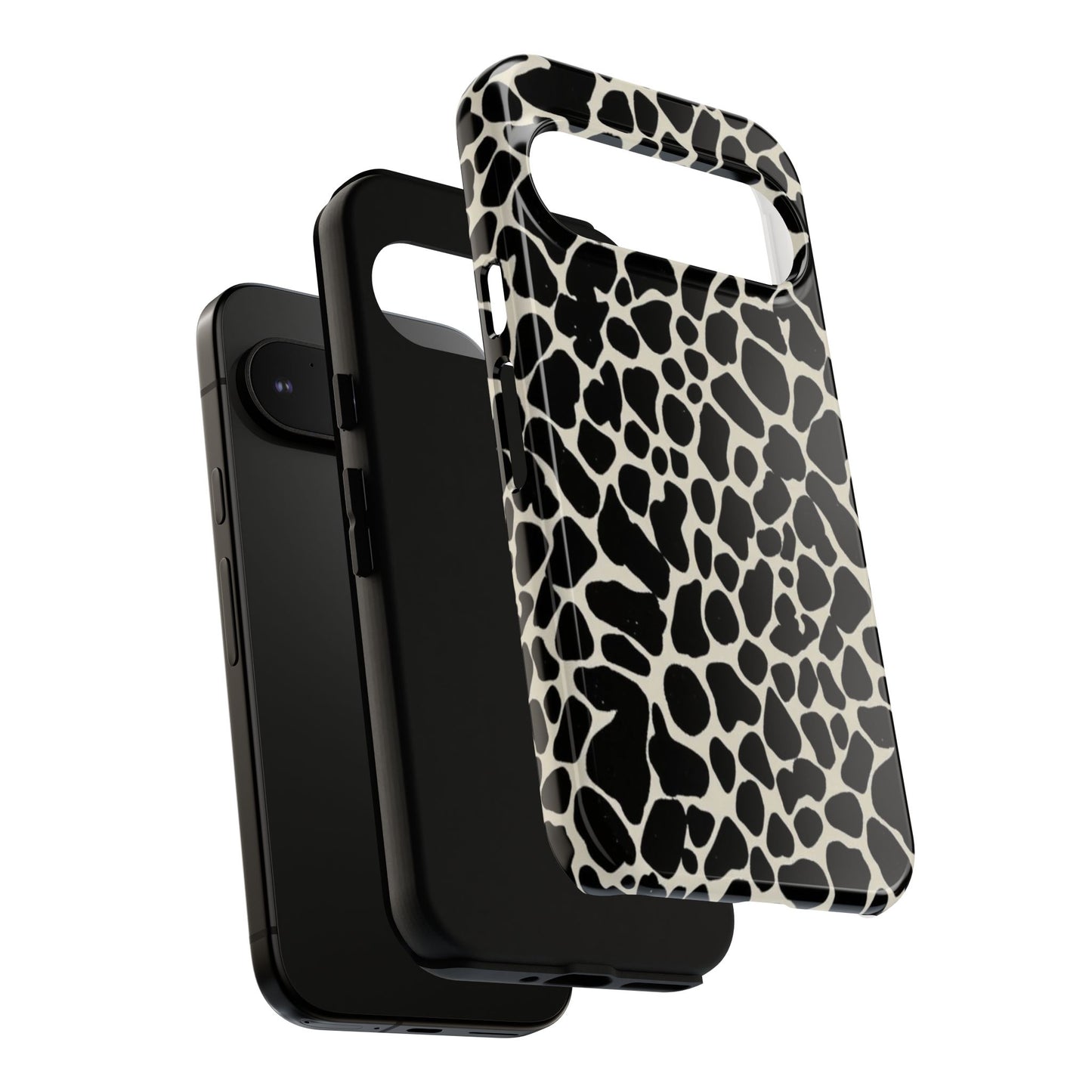 Black and White Cowhide Phone Case — Protective Tough Case