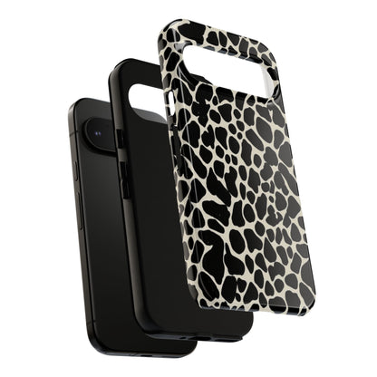 Black and White Cowhide Phone Case — Protective Tough Case