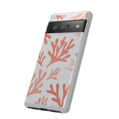 Coral Reef Pattern Tough Phone Case — Pink Beachy Protective Cover
