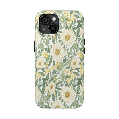 Daisy Meadow Tough Phone Case — Floral Protective Phone Cover