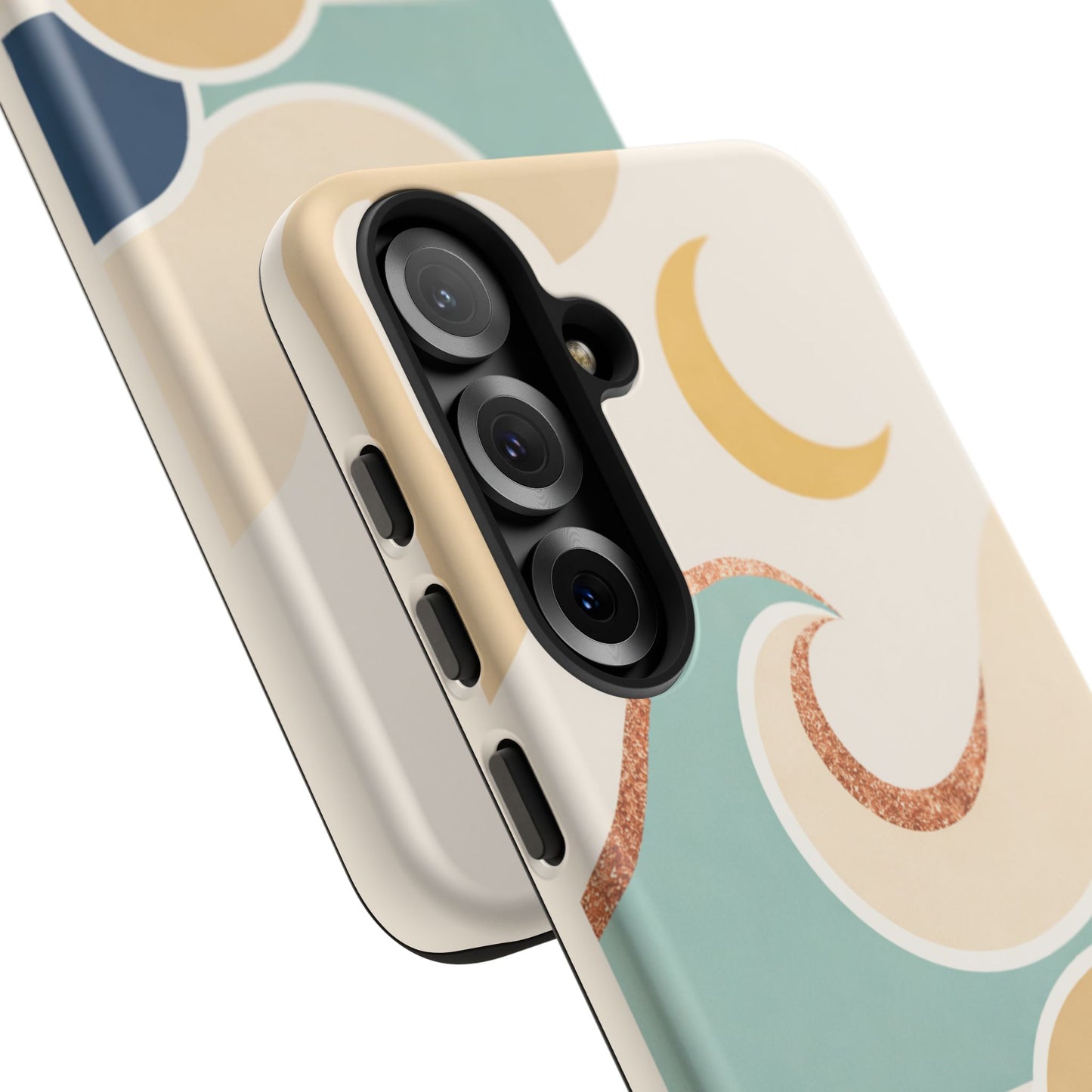 Sea Breeze Tough Phone Case — Retro Waves & Shells Design