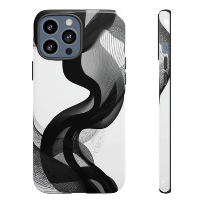 Phone Case — Monochrome Abstract Protective Cover