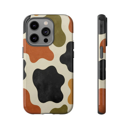 Retro Abstract Camouflage Phone Case — Earth Tone Tough Case