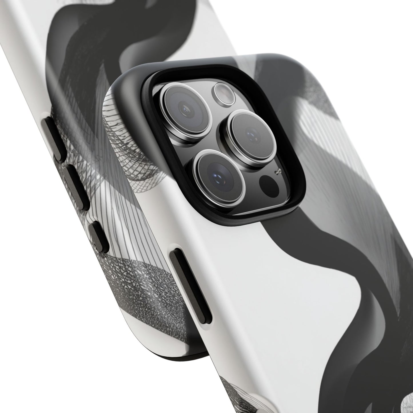 Phone Case — Monochrome Abstract Protective Cover