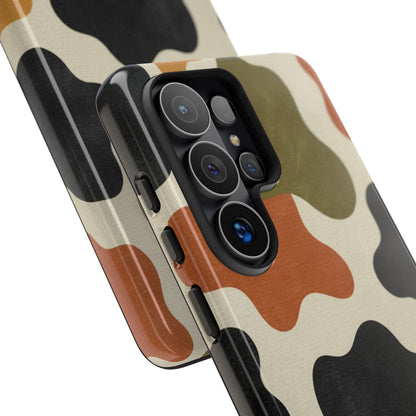 Retro Abstract Camouflage Phone Case — Earth Tone Tough Case